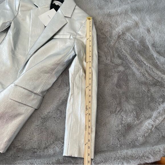 NWT A.L.C Dakota Jacket Metallic silver size 2 - Picture 15 of 16